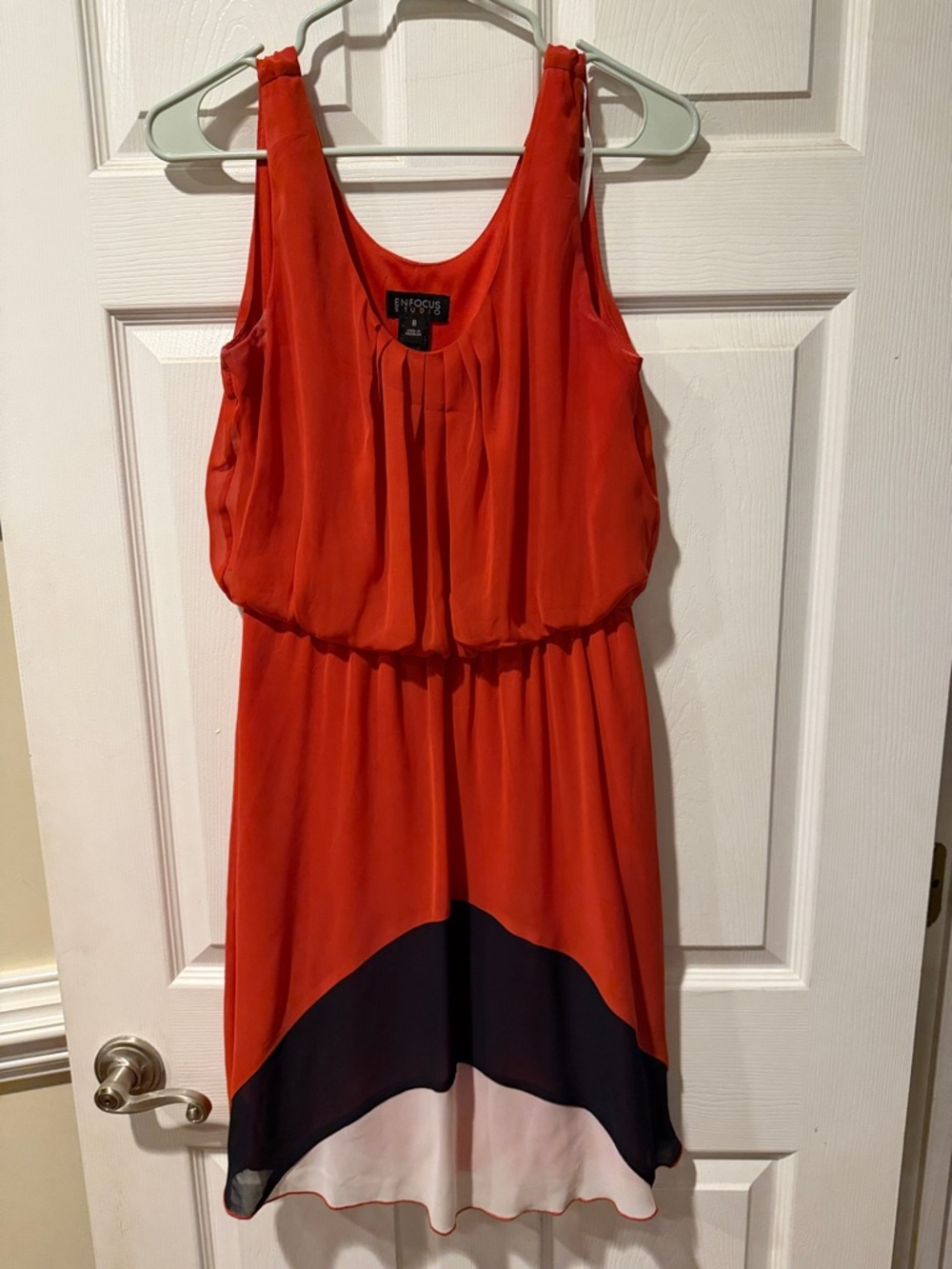 Enfocus Studio Sleeveless Chiffon Midi Dress with Contrast Hem